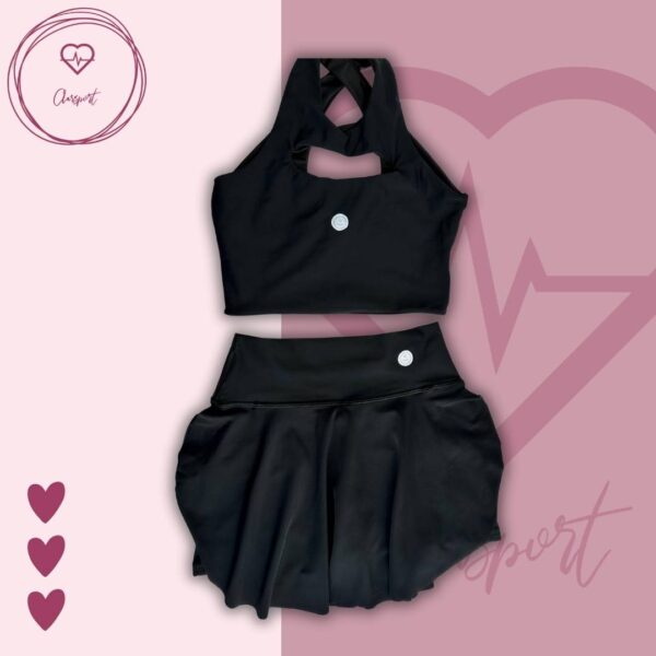 Set falda short negro + top dulcinea