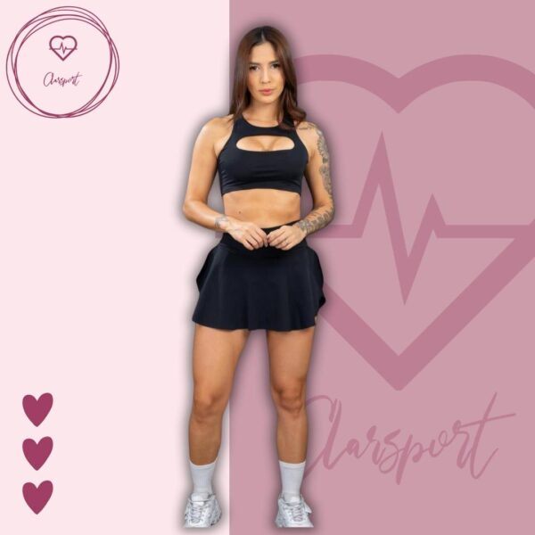Set falda short negro + top dulcinea - Imagen 4
