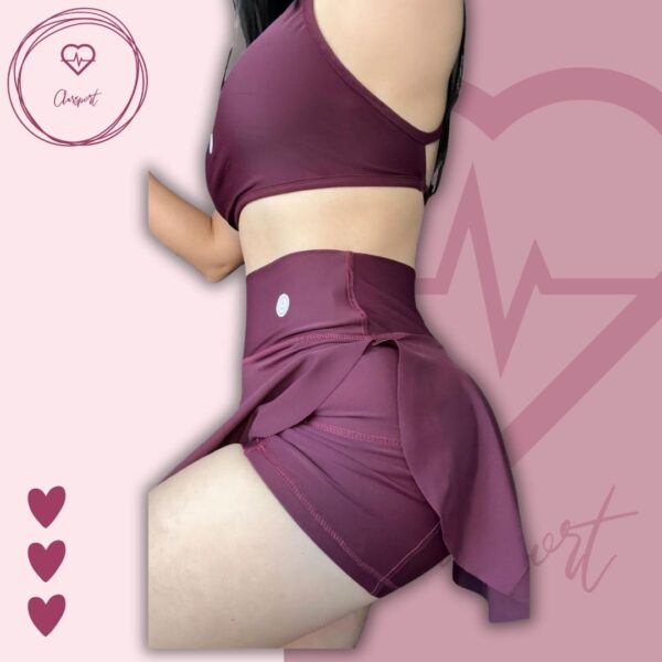 Set falda short negro + top ivette - Imagen 2