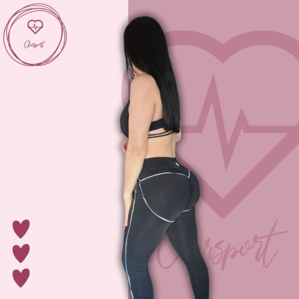 Set en leggins allana push up + top allana negro - Imagen 5