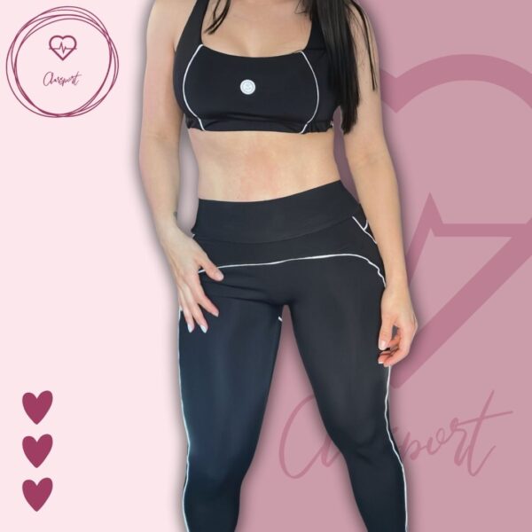 Set en leggins allana push up + top allana negro - Imagen 4
