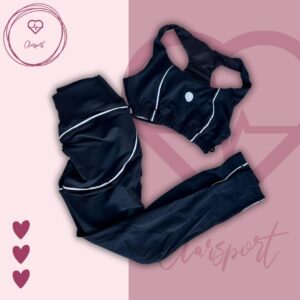 Set en leggins allana push up + top allana negro