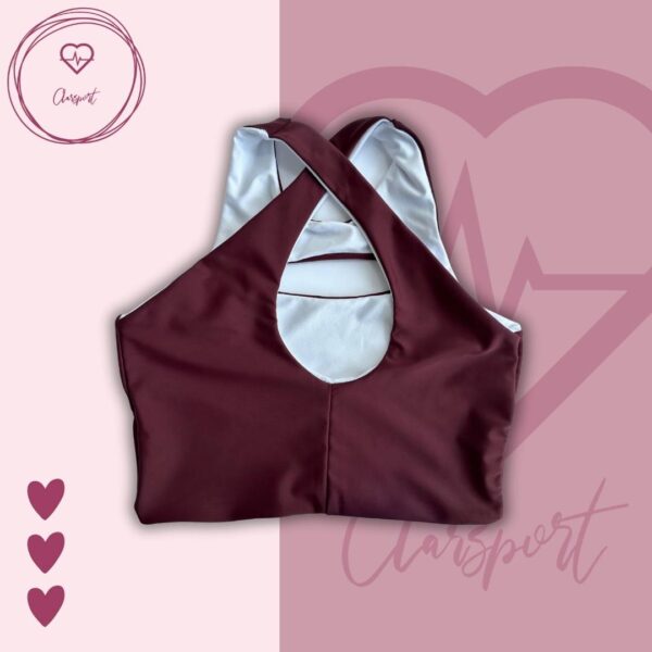Set falda short color vino + top dulcinea - Imagen 3