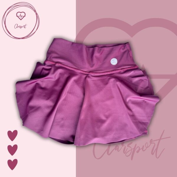Set falda short color vino + top dulcinea - Imagen 2