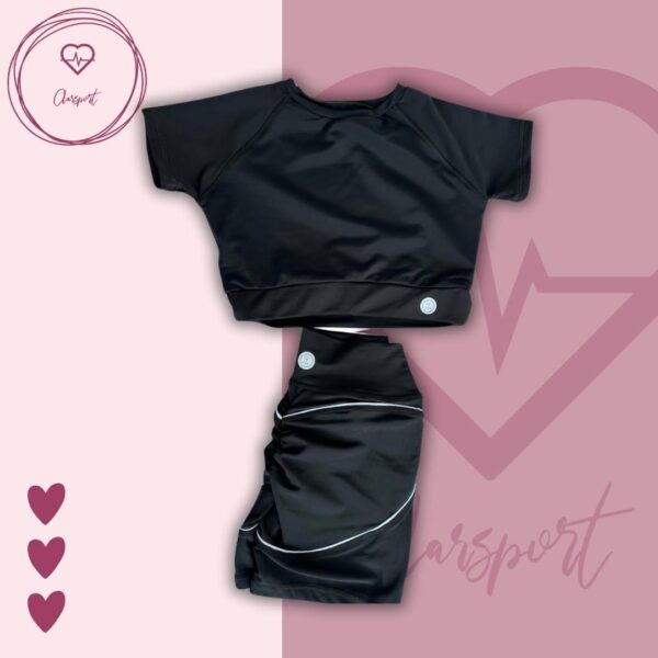 Set en short allana push up + top mangas - Imagen 3