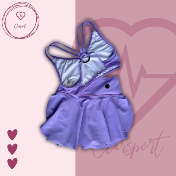 Set falda short malva+ top ivette - Imagen 2