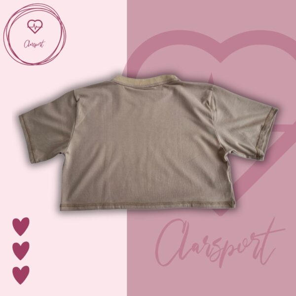 Camiseta deportiva oversize Beige Talla única - Imagen 2