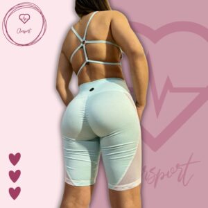 Set en Biker verde menta + top victoria