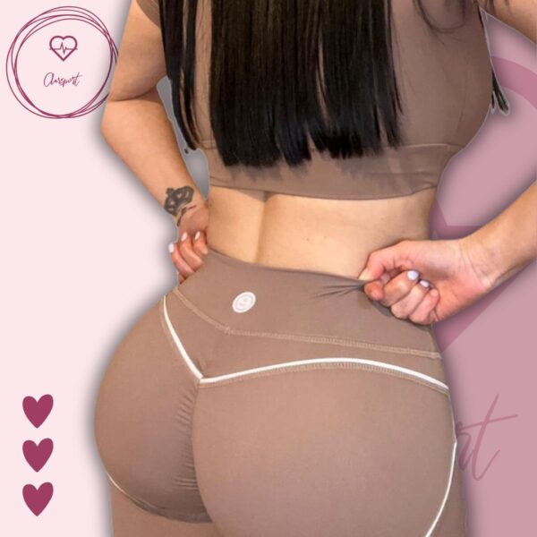 Set en leggins allana + top mangas marrón - Imagen 2