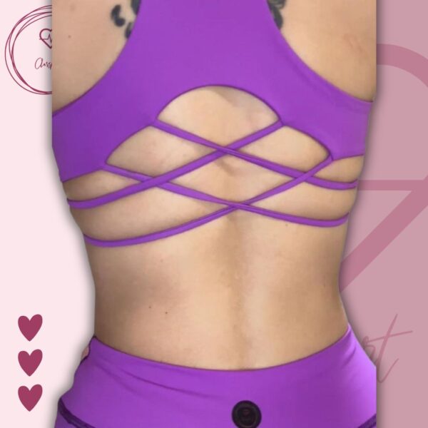 Set en short allana push up + top allana morado - Imagen 4