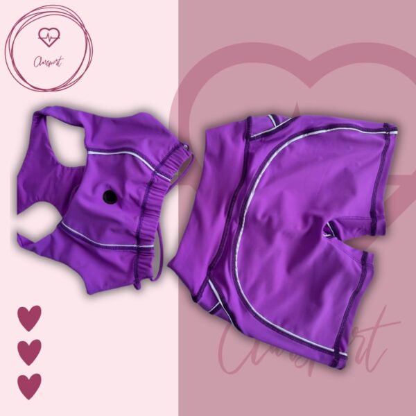 Set en short allana push up + top allana morado - Imagen 2