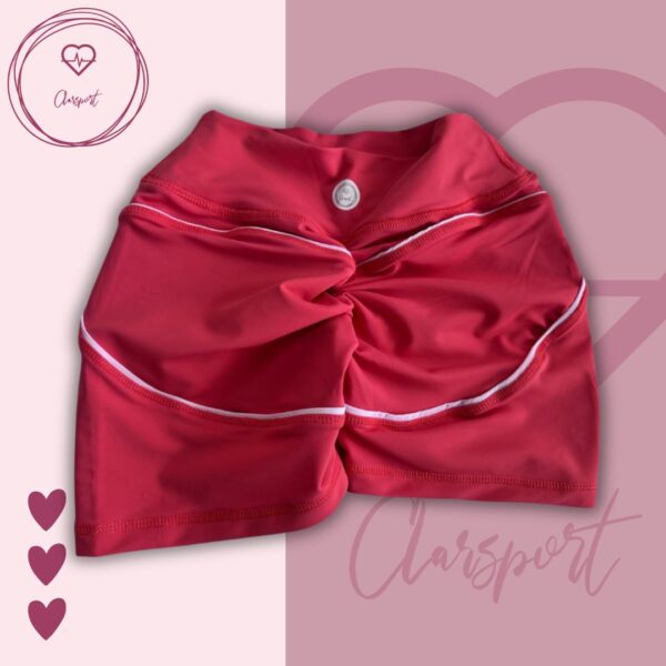 Set en short allana push up + top mangas rosa fresa - Imagen 3