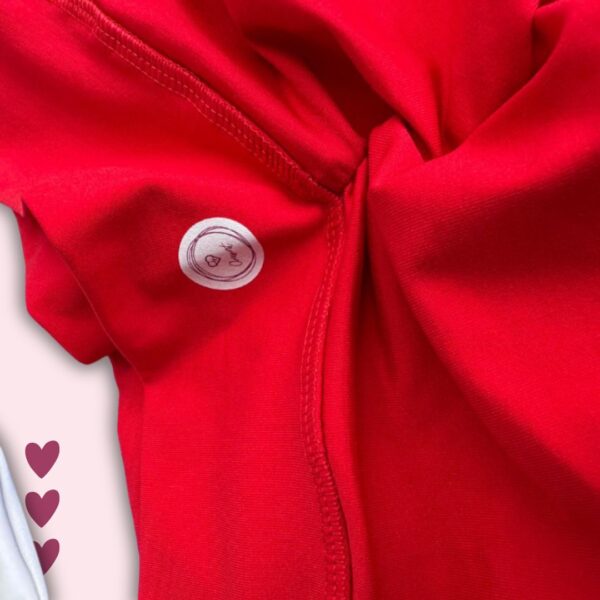 Set en short rojo push up + top Tiffany blanco - Imagen 2