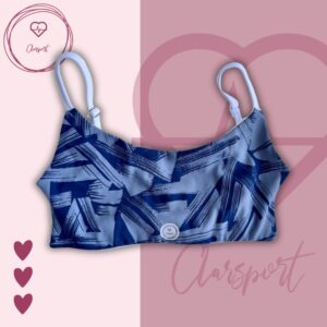 Top Tiffany estampado azul